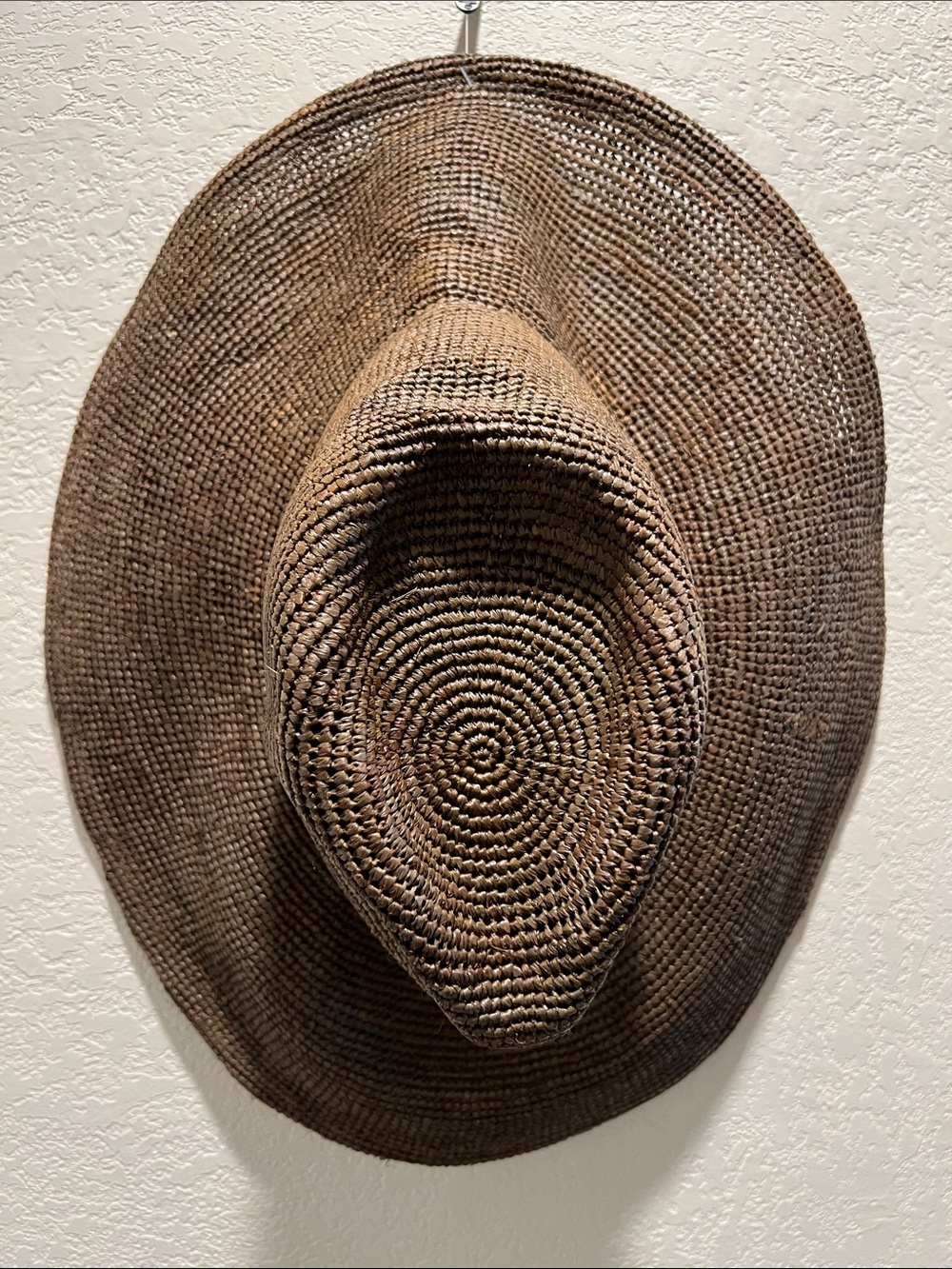 NWT Wyeth Packable Lina Waverly Wide Brim Raffia Sun Hat in Chocolate - Picture 11 of 12